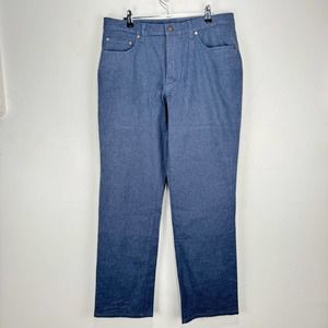 Trinity Apparel Chino Pants Jeans Blue Cotton Stretch Bespoke Tailored Men 34x31